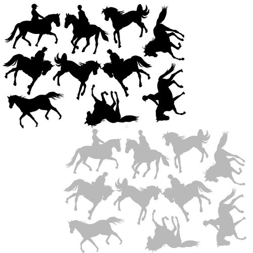  Horse stickers 12cm
