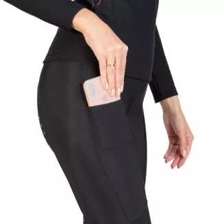 Bryczesy - legginsy EQST ELITE z pełnym silikonowym lejem - czarne