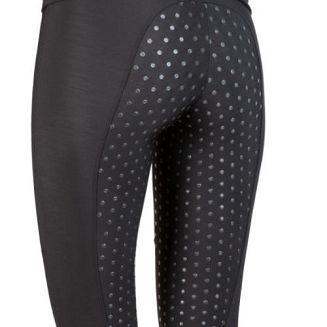 Bryczesy - legginsy EQST ELITE z pełnym silikonowym lejem - czarne