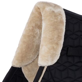 Saddle Pad VS PONY COVALLIERO Soft with Faux Fur – Black - 2
