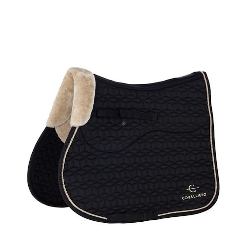 Saddle Pad VS PONY COVALLIERO Soft with Faux Fur – Black