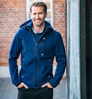 Kurtka jeździecka męska HKM Sport - softshell, Deep Blue / 5274 - 2