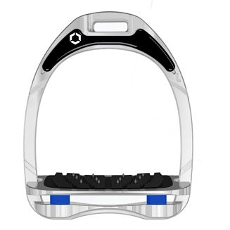 FLEX-ON Strzemiona ALUMINIUM  inclined ULTRA GRIP, ramka Silver, wkładka silver, elastomer blue - niebieski