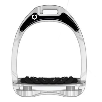 FLEX-ON Strzemiona ALUMINIUM  inclined ULTRA GRIP, ramka Silver, wkładka silver, elastomer grey - szary