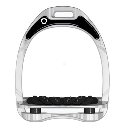 FLEX-ON Strzemiona ALUMINIUM  inclined ULTRA GRIP, ramka Silver, wkładka black elastomer black - czarny