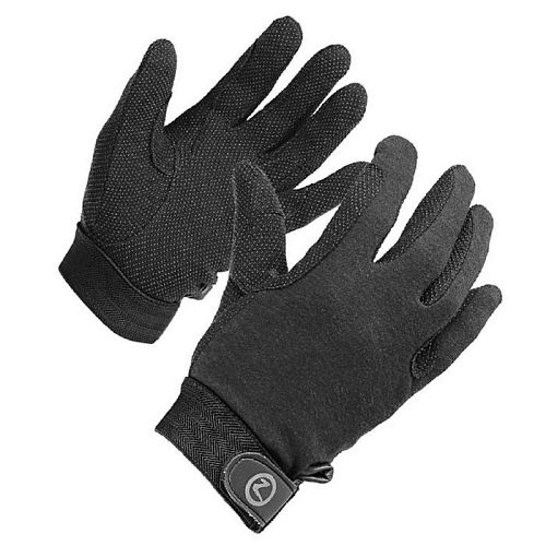 Cotton riding gloves BASIC Black