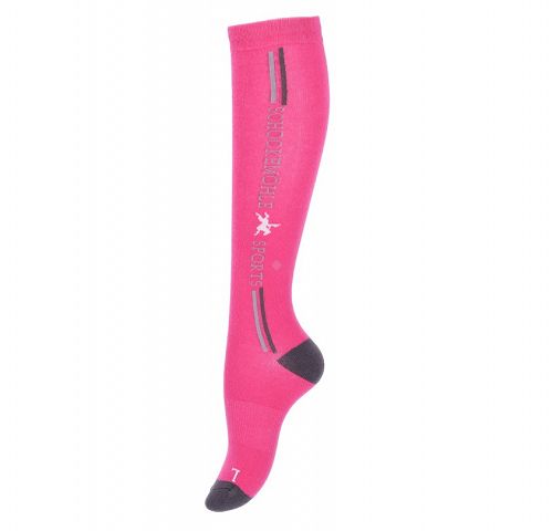 Podkolanówki jeździeckie SCHOCKEMÖHLE Sporty Style hot pink  / 2850-00097