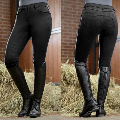 Ladies' breeches HKM Style softshell with full silicone grip /101019