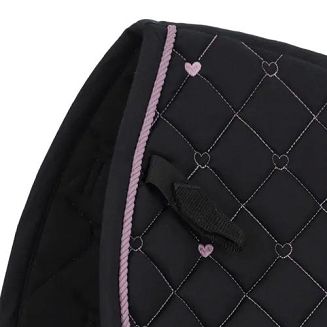 Czaprak VE Shetty QHP Lize, czarny - filetowe serduszka / 3236 - 3