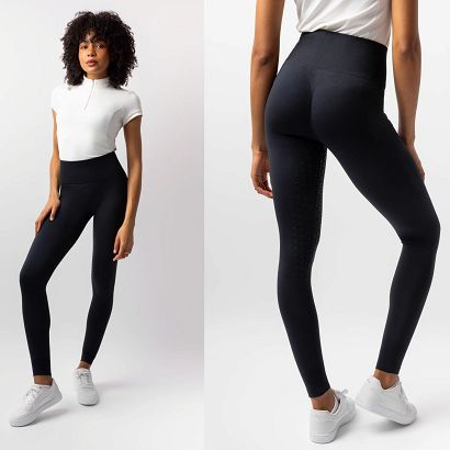 Bryczesy – legginsy damskie HORZE Nessa Full Seat, Black / TPXV4