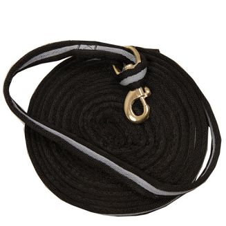 NORTON Lonża z wymiennym karabińczykiem / 520108112 czarna z popielatym paskiem