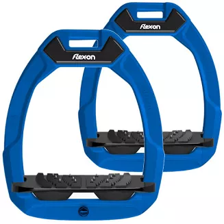 FLEX-ON Strzemiona SAFE-ON - inclined ULTRA grip - niebieska ramka - czarna wkładka - czarny elastomer