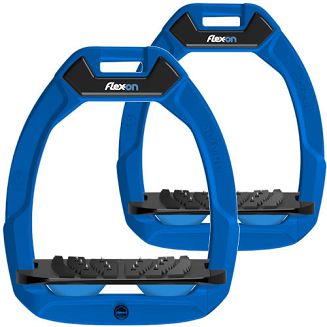 FLEX-ON Strzemiona SAFE-ON - inclined ULTRA grip - niebieska ramka - czarna wkładka - niebieski elastomer