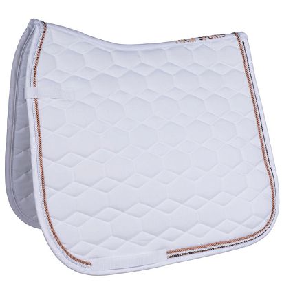 Saddle cloth DL HKM Rosegold Glamour – White / 12956