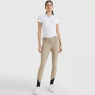 Bryczesy damskie TOMMY HILFIGER Clasic Style, z pełnym silikonowym lejem, Wiosna - Lato 2022 - kolor beżowy - beige.