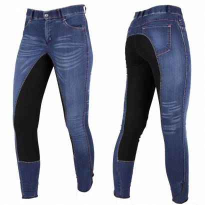 Bryczesy damskie HKM Summer jeans z pełnym lejem / 3078