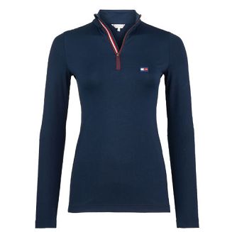 Koszulka termoaktywna damska TOMMY HILFIGER L/SL - kolor granatowy - desert sky