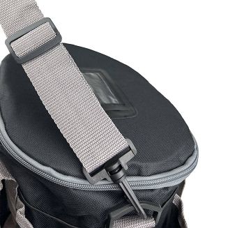 Grooming Accessories Bag – Y Small, Black with Grey Tape/  2801 - 3
