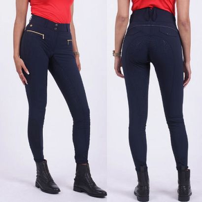 Ladies' breeches QHP Tara full silicone patches, Summer 2022 / 8597