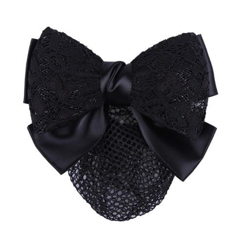 Kokarda do włosów QHP LACE z koszyczkiem - czarny