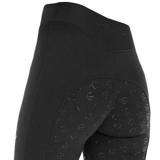 Bryczesy - Legginsy jeździeckie damskie COVALLIERO ClassicStar, pełny silikonowy lej, czarne - 3