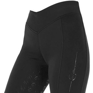Bryczesy - Legginsy jeździeckie damskie COVALLIERO ClassicStar, pełny silikonowy lej, czarne - 4