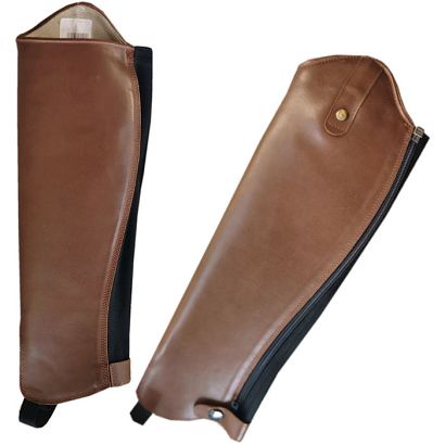 Czapsy oficerkowe HIPPICA skórzane brązowe