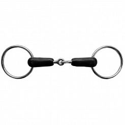 Rubber snaffle bit 21mm