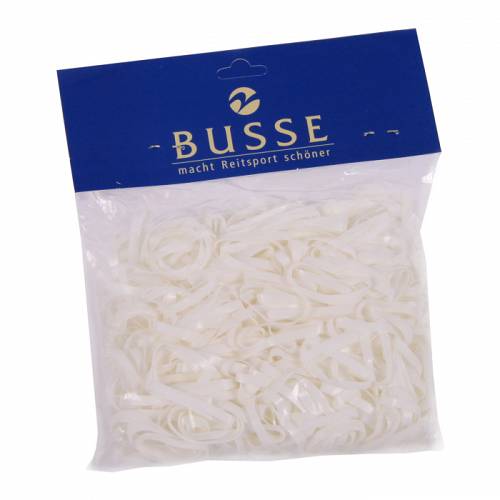 BUSSE Gumki silikonowe do grzywy (30g) / 680131 - białe