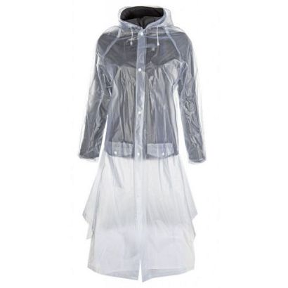 Rain coat HKM transparent with side splits / 8243
