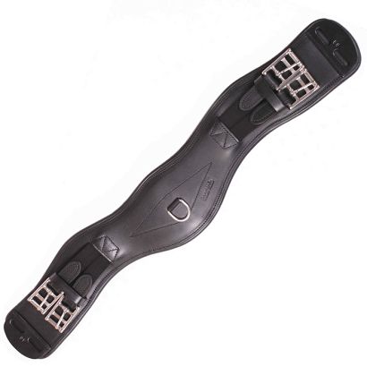 Popręg ujeżdżeniowy DAW-MAG skórzany, asymetryczny, z gumami / 11011 