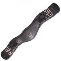 Popręg ujeżdżeniowy DAW-MAG skórzany, asymetryczny, z gumami / 11011 