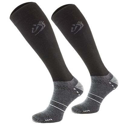 Equestrian Knee-High Socks SJMT 17 Technical Black