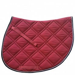 Cotton saddle pad - shaped MUSTANG diamond- maroon