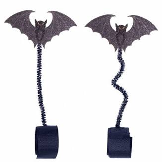 Różki do ogłowia QHP Halloween  / 8547 - wzór nietoperze - bat