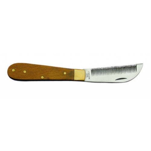 Składany nóż do trymowania HKM z drewnianą rączką / 6306