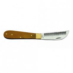 0 Składany nóż do trymowania HKM z drewnianą rączką / 6306