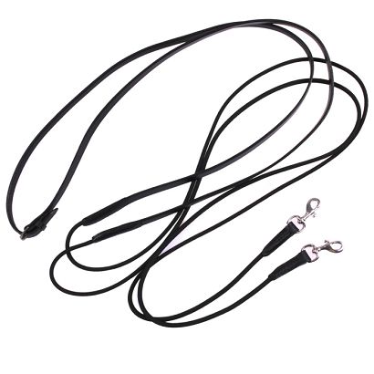 DAW-MAG Czarna wodza skórzano-sznurkowa / 36021